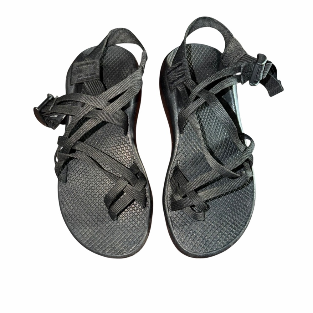 Chaco ZX1 Cloud Sandals Women’s Size 7 Black Dual Strap Hiking Outdoor